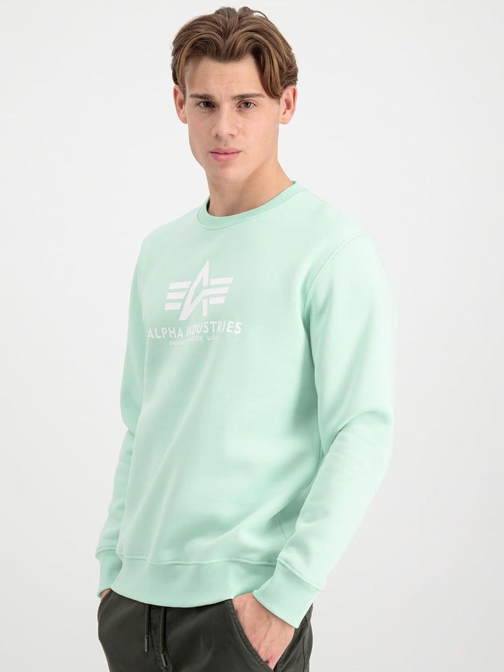 ALPHA INDUSTRIES Herren Basic Sweater Sweatshirt für Herren Sweatshirt (1er Pack) XS Mint, XS Mint
