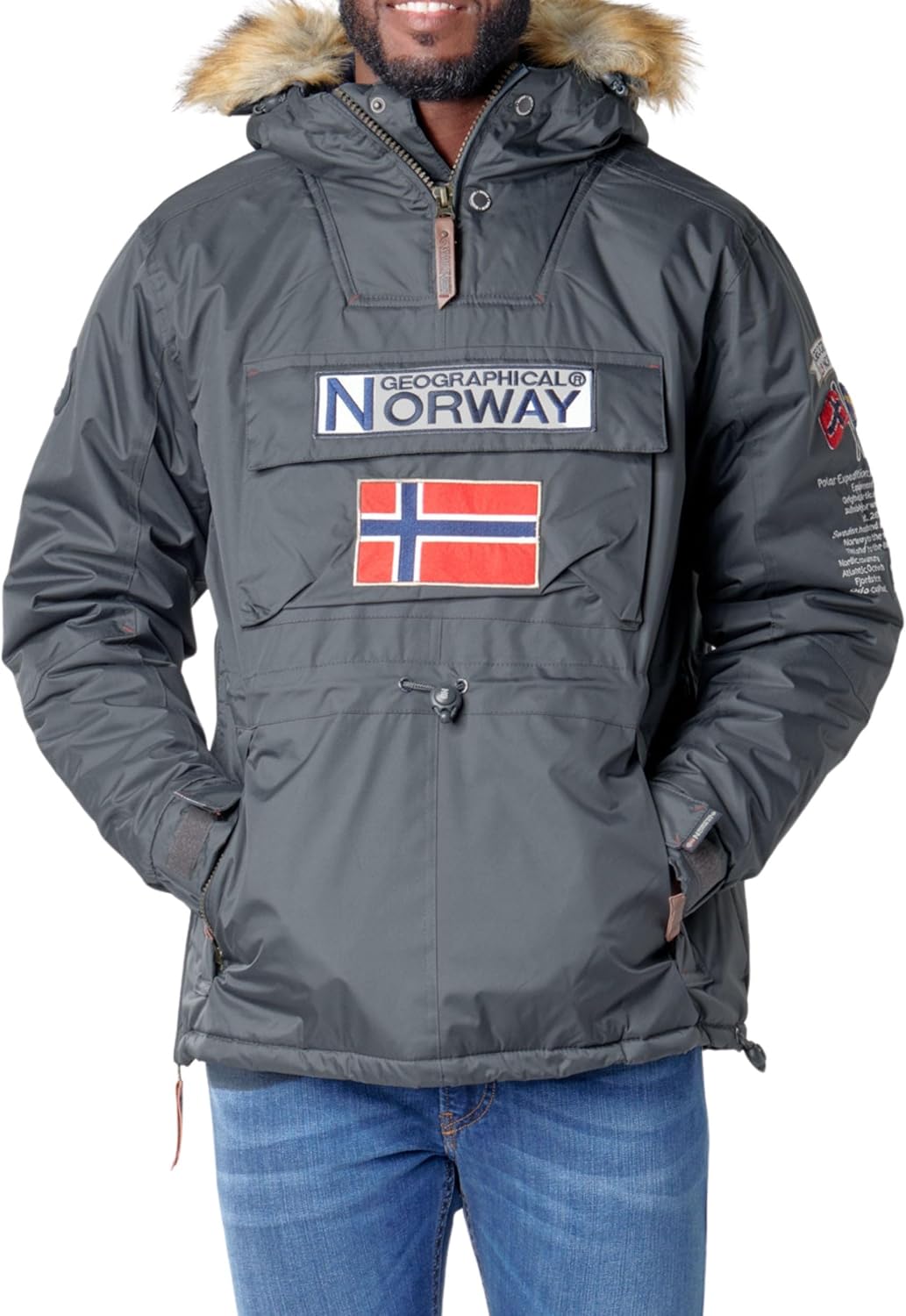 Geographical Norway BOOMERANG Herren-Parka S dunkelgrau, S dunkelgrau