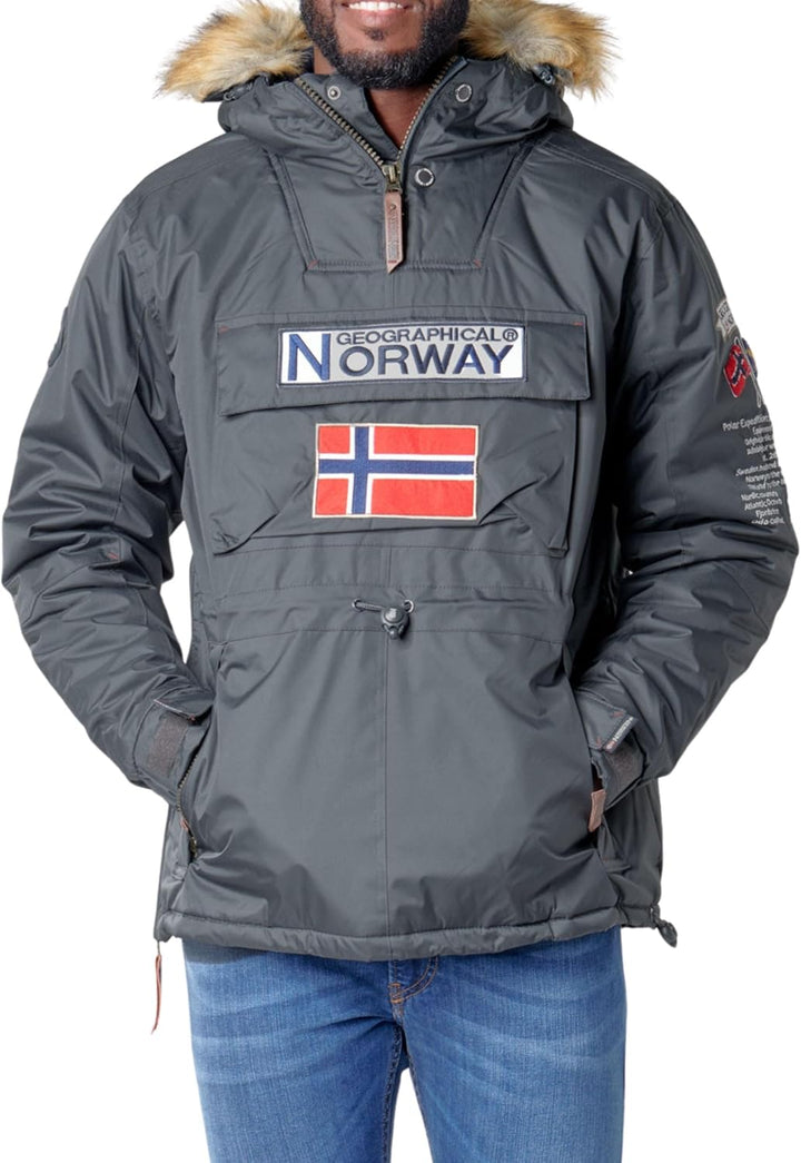Geographical Norway BOOMERANG Herren-Parka S dunkelgrau, S dunkelgrau