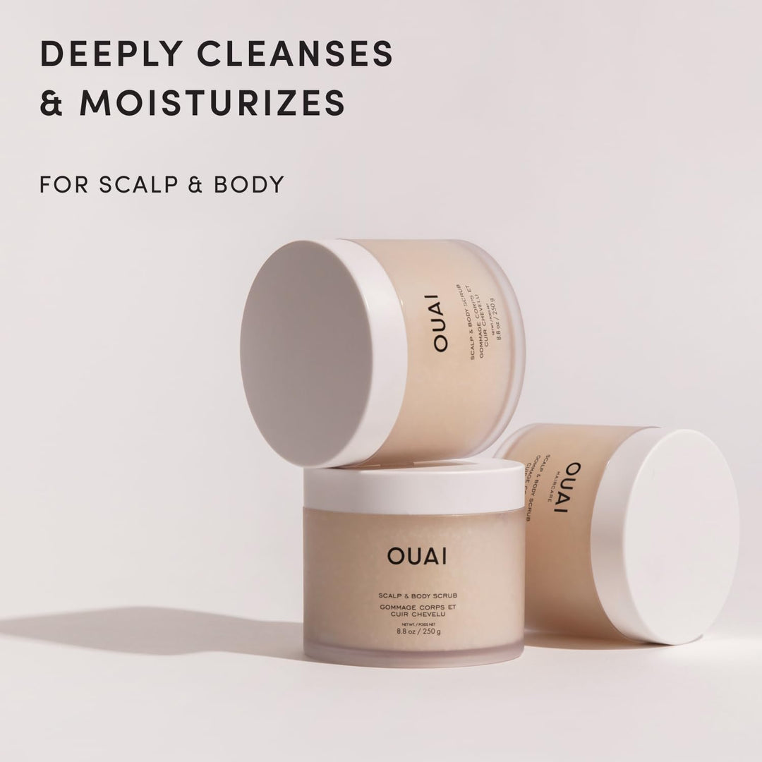 OUAI Scalp &amp; Body Scrub Reisegrösse – Melrose Place – Exfolierendes Körperpeeling mit Zucker &amp; Kokos