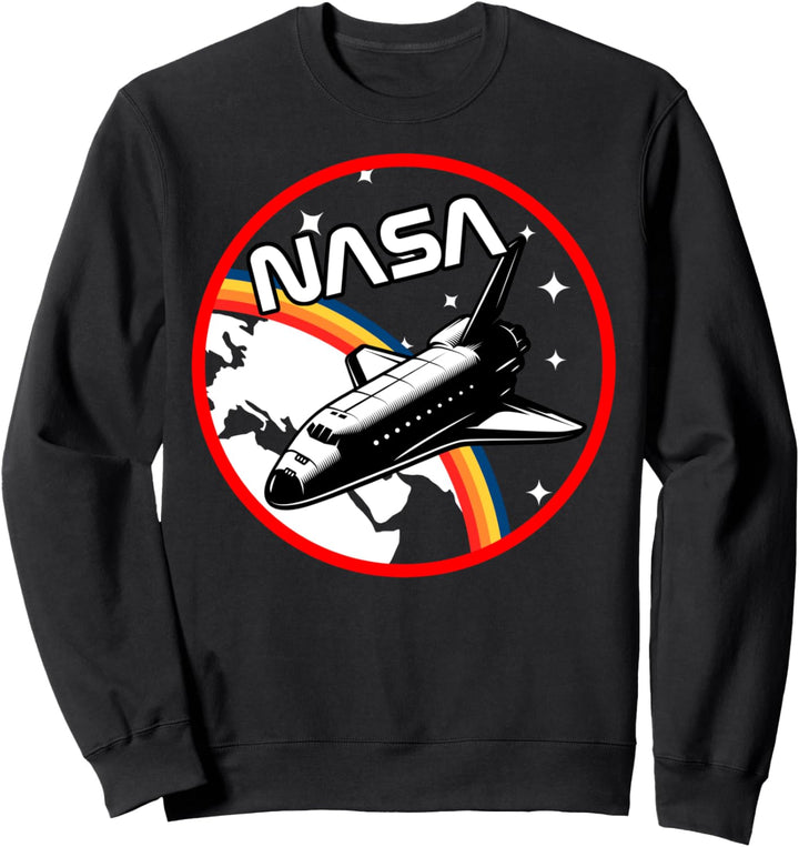 NASA Space Shuttle Travel Over Rainbow Poster Sweatshirt