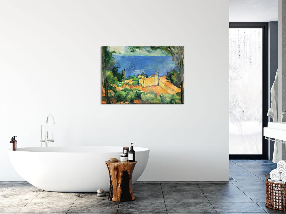 Pixxprint Glasbild | Wandbild aus Echtglas | Franz Marc - Roter Stier | 60x40 cm | inkl. Aufhängung