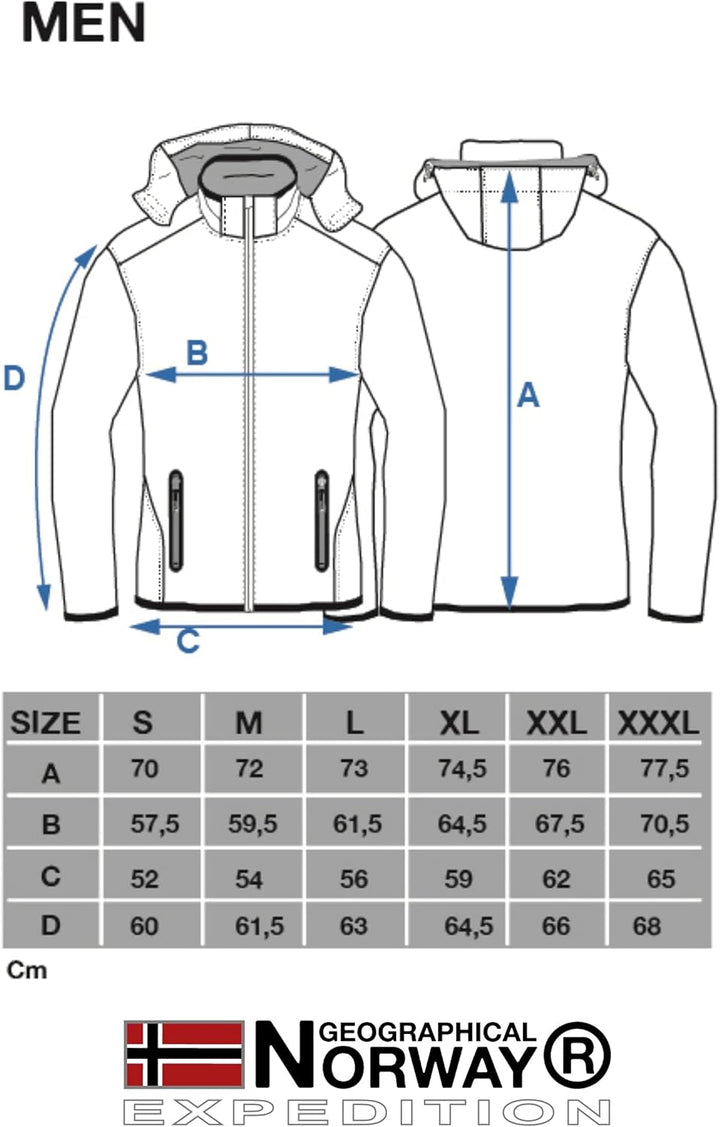 Geographical Norway Royaute Men - Kapuzen-Softshelljacke Mann Wasserdicht - Outdoor Mantel Tactical