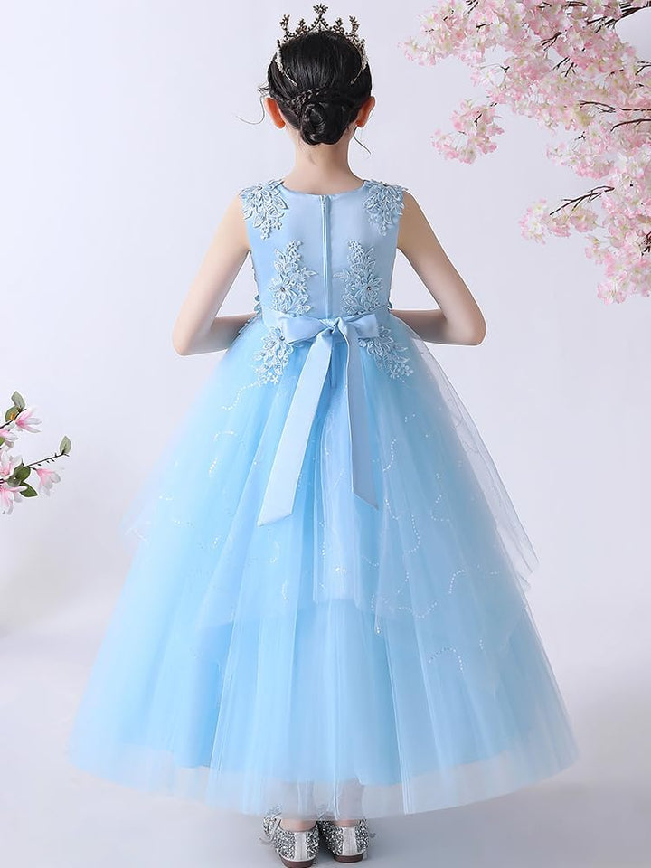 LOLANTA Blumensmädchenkleid Weiss Rosa,Mädchen Kleid Festlich Kommunion, Kleider für Brautmädchen au