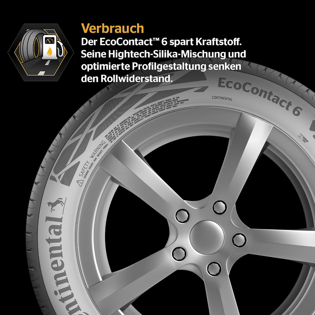 CONTINENTAL ECOCONTACT 6 - 195/65R15 91V - B/B/71dB - Sommerreifen