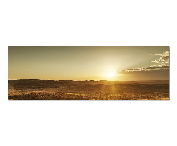 Paul Sinus Art Panoramabild auf Leinwand und Keilrahmen 150x50cm Australien Landschaft Sonnenunterga