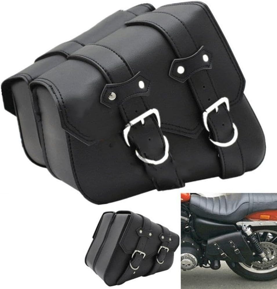 Fopytu Motorrad -satteltaschen Pu Leder -werkzeugtasche Schwingungstasche Seitenbeutel Für Motorrad