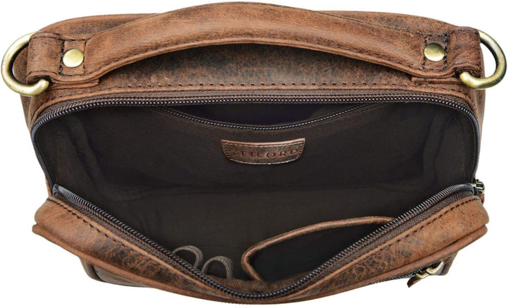 STILORD 'Mats' Herren Handtasche Leder Vintage kleine Messenger Bag mit Tragegriff Tablettasche für