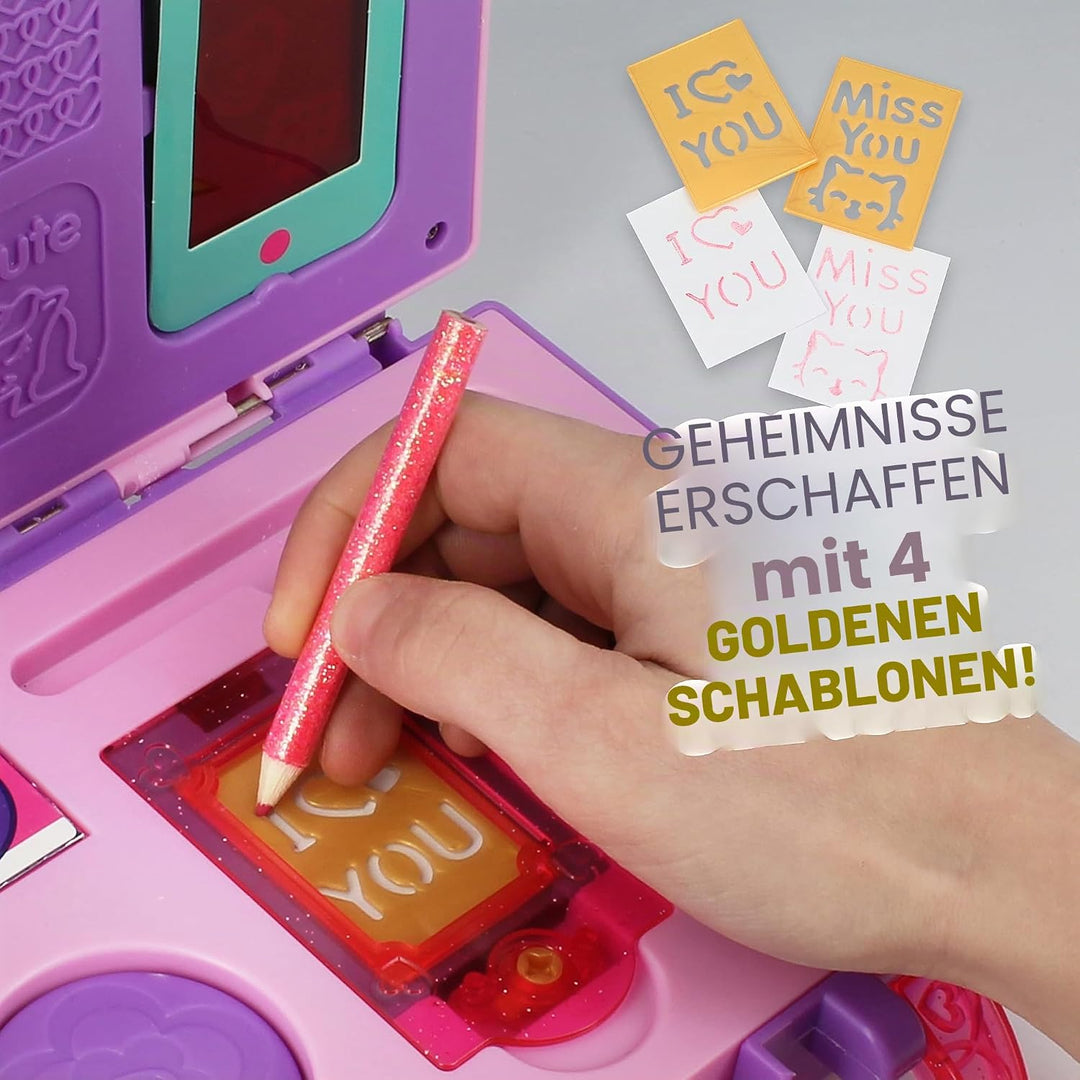 FUNLOCKETS S22230 Secret Messages Maker Mädchen-Schreibwaren-Koffer, Pink, Grösse M