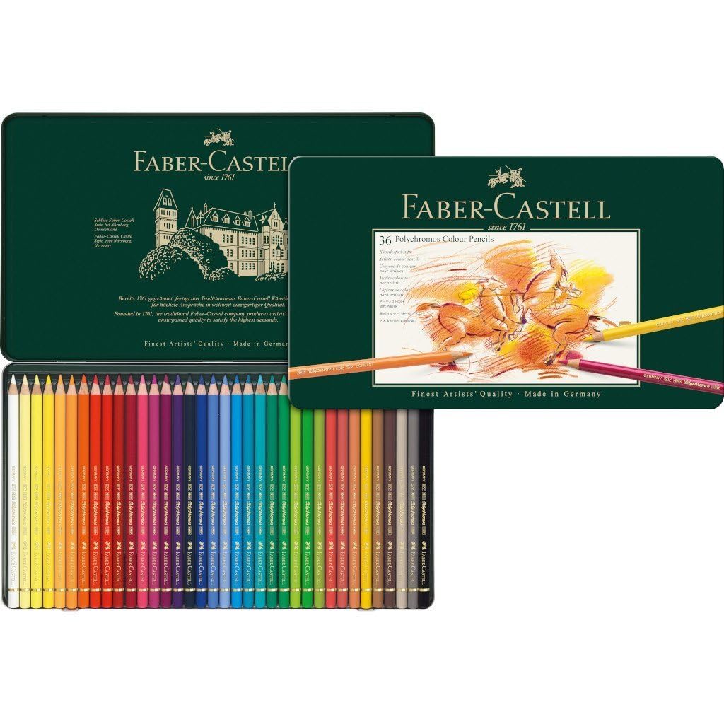 Faber-Castell 110036 - Künstlerfarbstift Polychromos, 36er Metalletui Metalletui 36 stück (1er Pack)