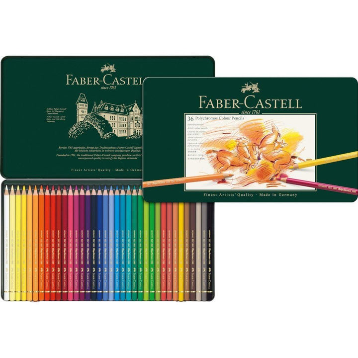 Faber-Castell 110036 - Künstlerfarbstift Polychromos, 36er Metalletui Metalletui 36 stück (1er Pack)