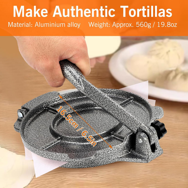 Tortilla-Pressmaschine, 16,5 Cm Durchmesser, Mais-Tortilla-Presse, Aluminiumlegierung, Tortilla-Masc