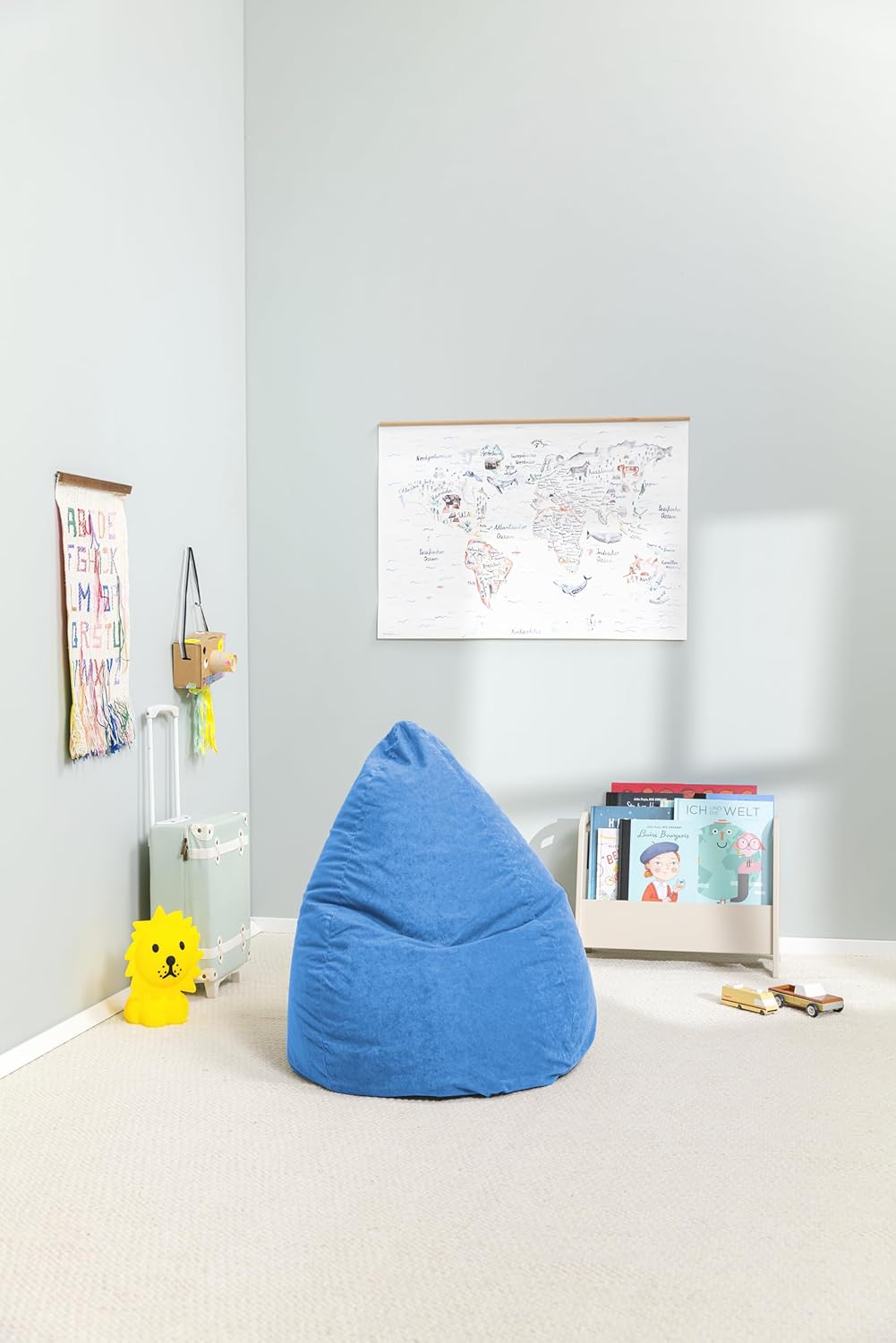 Sitting Point 29940 010 Sitzsack BeanBagEasy L blau 70x90 cm / 120L Blau, 70x90 cm / 120L Blau