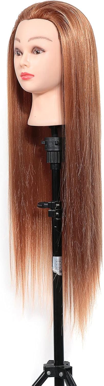 Übungskopf Friseur Echthaar Trainingsköpfe Für Friseure Frisierkopf Echthaar 24-Zoll-Schaufensterpup