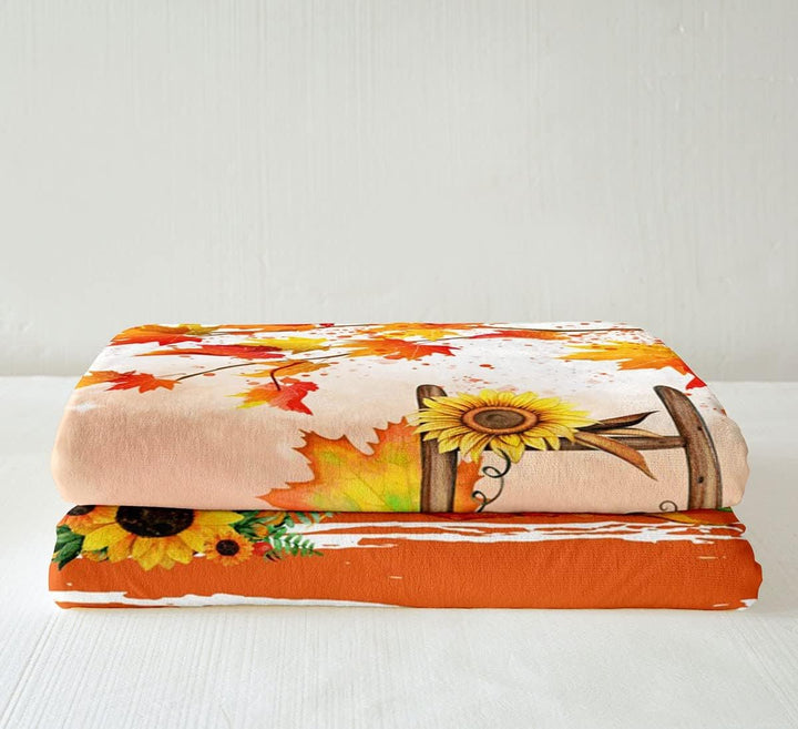 Homewish Verdammter Zwerg Decke 150 x 200 Herbst Thanksgiving Kürbis Decke Werfen für Teenager Mädch