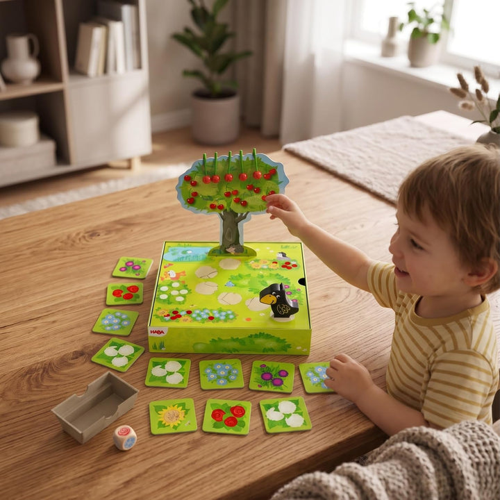 HABA Obstgärtchen kooperatives Kinderspiel ab 3 Jahren mit kleinen Kirschen