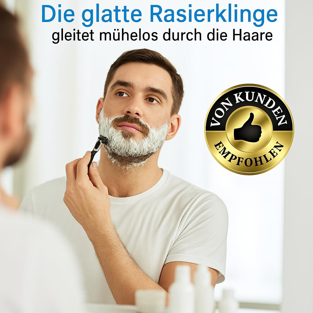 2 x Rasierer Herren mit 40 Wechselklingen mit je 3 Klingen - Super Nassrasierer Einwegrasierer Männe