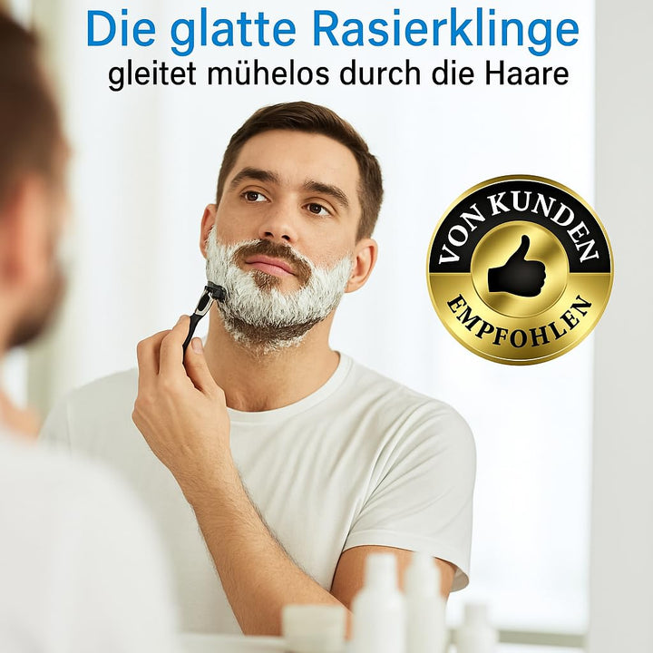 2 x Rasierer Herren mit 40 Wechselklingen mit je 3 Klingen - Super Nassrasierer Einwegrasierer Männe