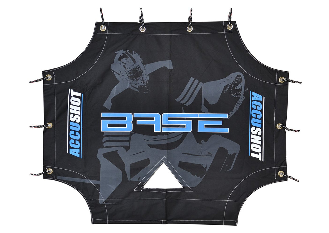 Base Unisex – Erwachsene Accushot Torwand mit Gummibändchen 54 Zoll, schwarz/blau, 137 x 112 x 66 cm