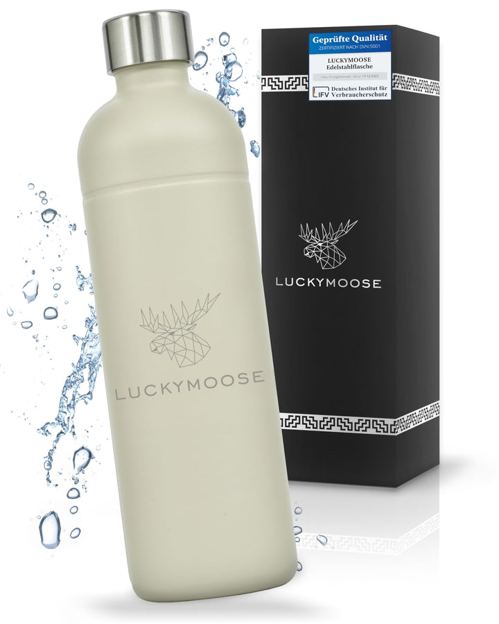 Luckymoose Infinity Edelstahlflasche Wassersprudler 1,25L – Kompatibel mit der LM Infinity Serie, Aa