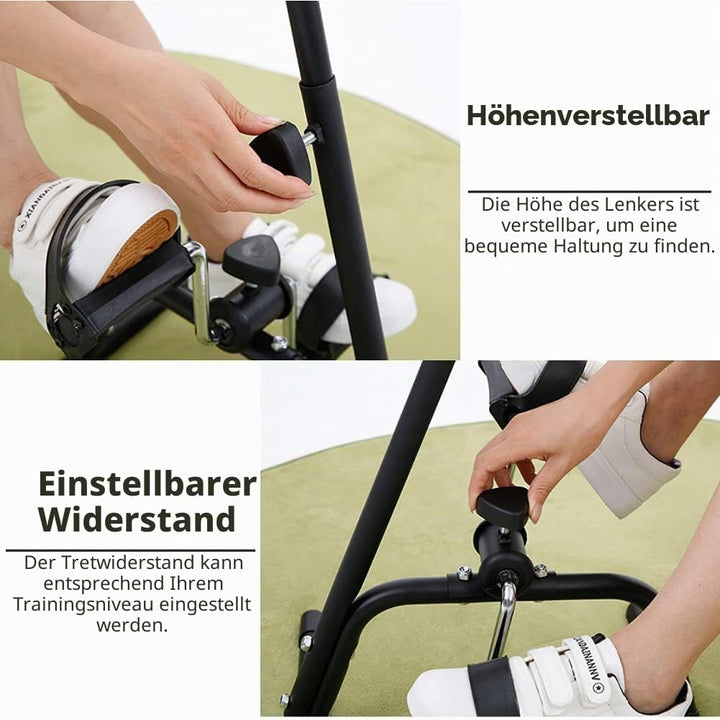 Mini-Heimtrainer, Arm- und Beinübung, Fahrrad Training für ältere Menschen mit Behinderungen, Schwar