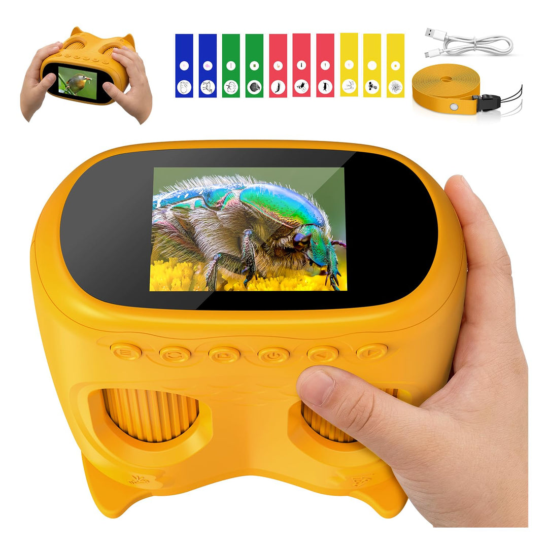 1000X Mikroskop für Kinder Taschenmikroskop Digital: 2-in-1 Handmikroskop und Teleskop für Kinder mi