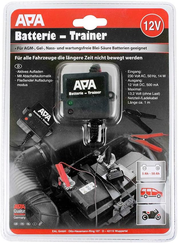 APA 16506 Batterie-Trainer, zur Erhaltung, Überwinterung, 12V, 500mA