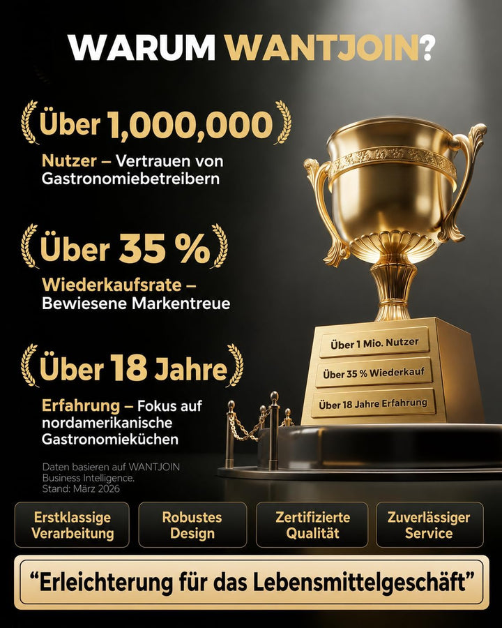 WantJoin Kommerzieller Mixer mit Schallschutzhaube 2.2L Leise Professioneller Smoothiemaker 2200W Ho
