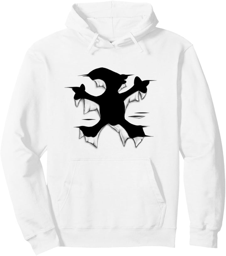 Cartoon Tapir Silhouette ausgerissenes Schabracken-Tapir Pullover Hoodie