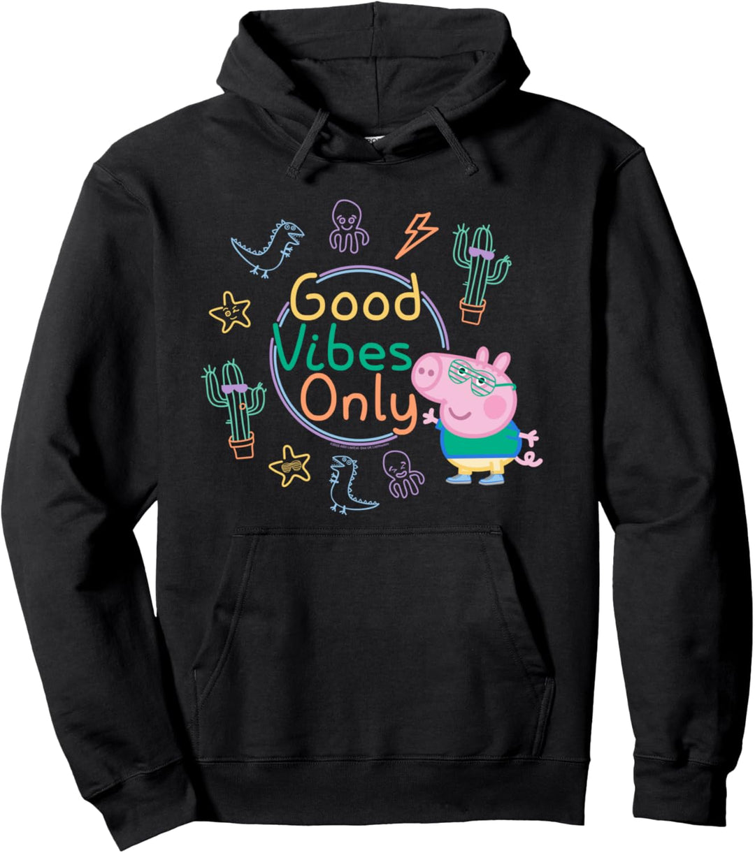 Peppa Wutz Good Vibes Only With George Pig Pullover Hoodie