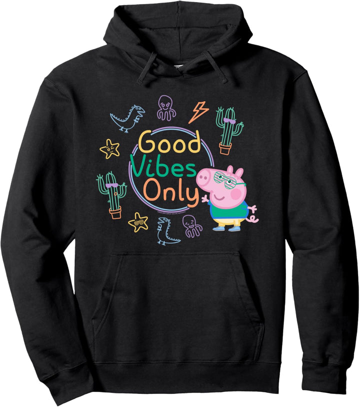 Peppa Wutz Good Vibes Only With George Pig Pullover Hoodie