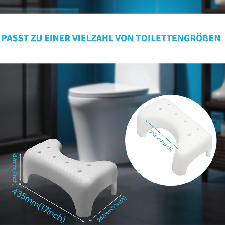 Toilettenhocker Erwachsene, 18cm perfekte Höhe klohocker Squattypotty Rutschfester Oberfläche, Ergon