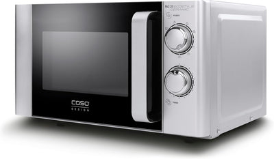 CASO | MG20 Ecostyle Ceramic 2-in-1 Mikrowelle mit Grill | Keramikboden, Grill-Rost, 20 L, 700 W, 10