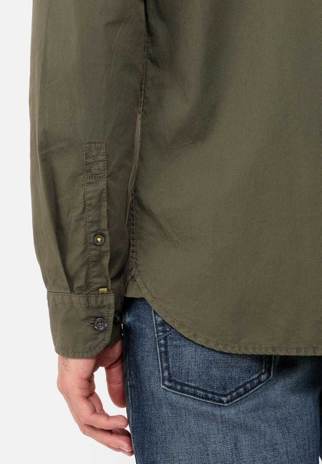 camel active Herren Langarmhemd aus Baumwolle XXL Dunkelgrün, XXL Dunkelgrün