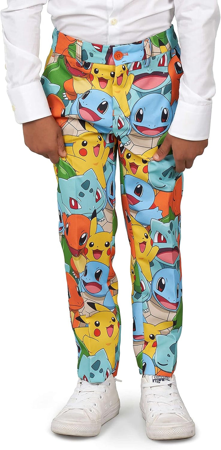 OppoSuits Jungen-Pokémon-Anzug - Pikachu-Outfit - Inklusive Blazer, Hose und Krawatte - Mehrfarbig 2