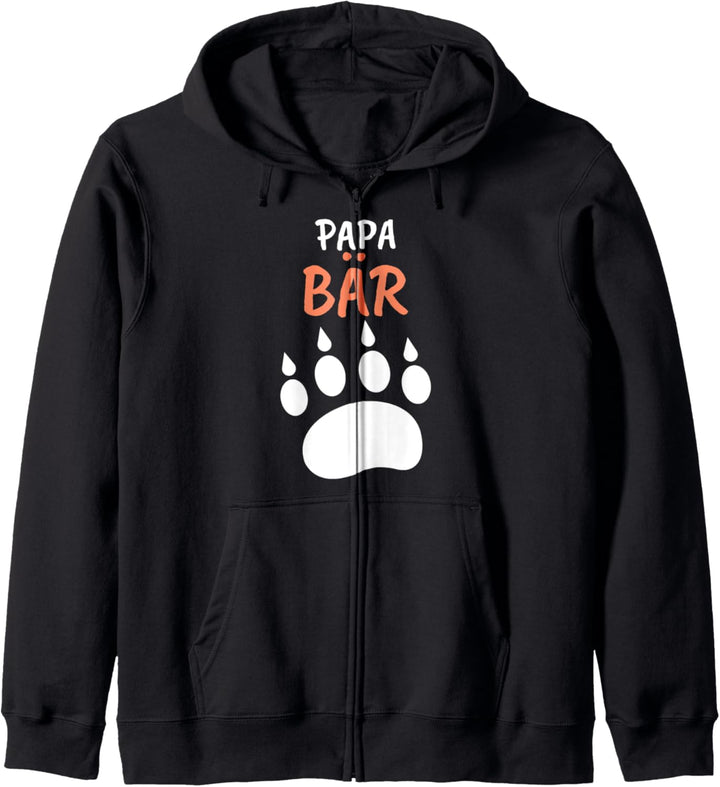 Vater Sohn Partnerlook Papa Bär Partner Outfit Kapuzenjacke