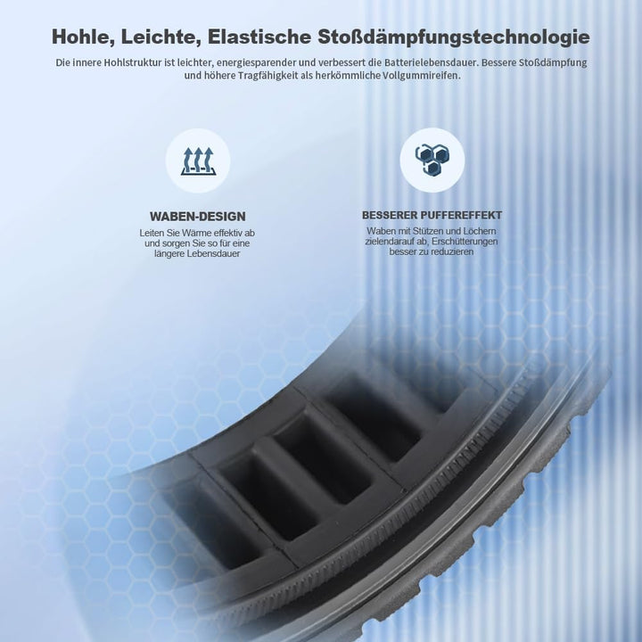 VOLOHAS 9,5x2,5-6,1 Vollgummireifen 9,5 Zoll Solide Reifen für NIU KQi3 Sport/Pro/Max Elektroroller