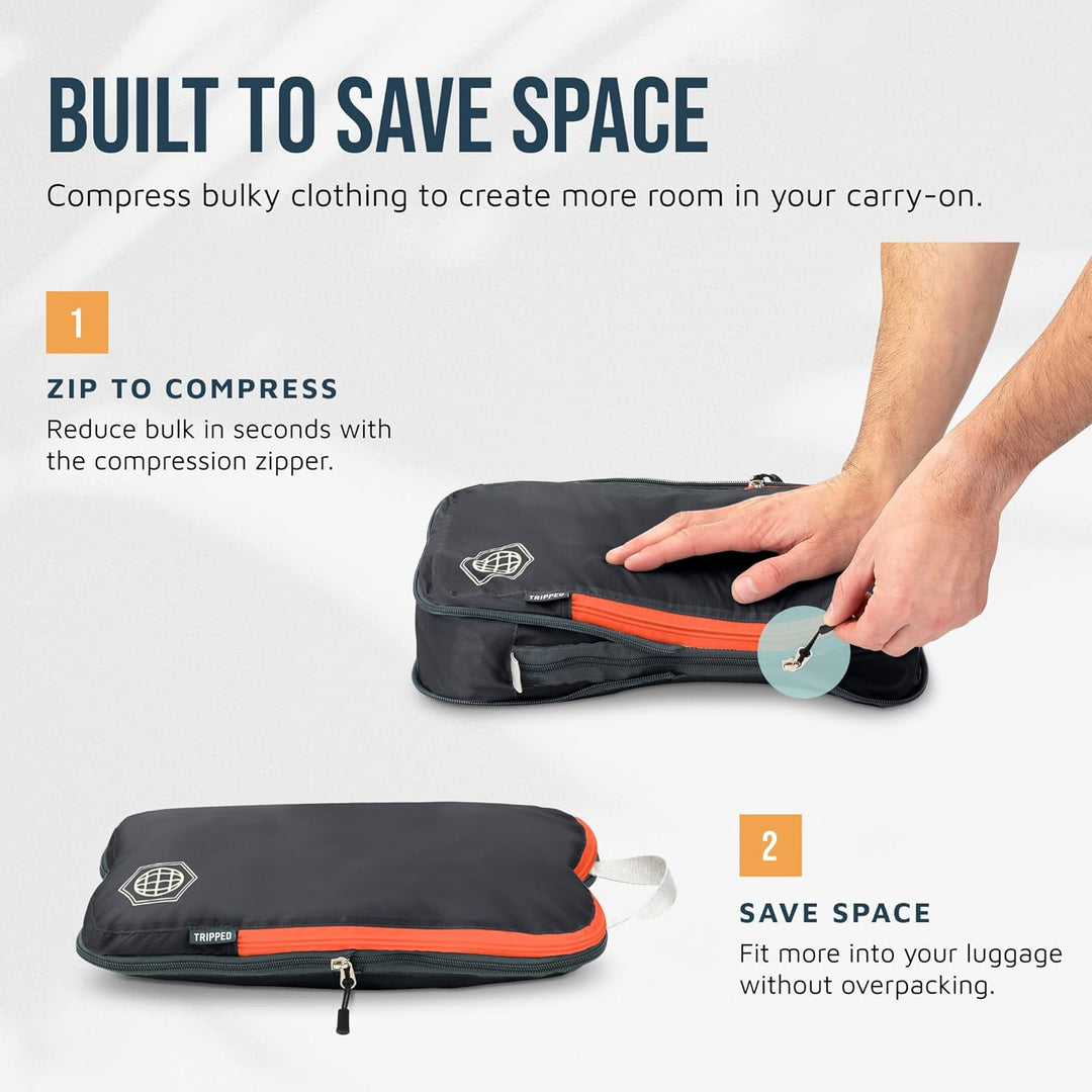 Kompressions-Packtaschen für carryon travel-lightweight stolperten mit Koffer Organizer-Taschen mit