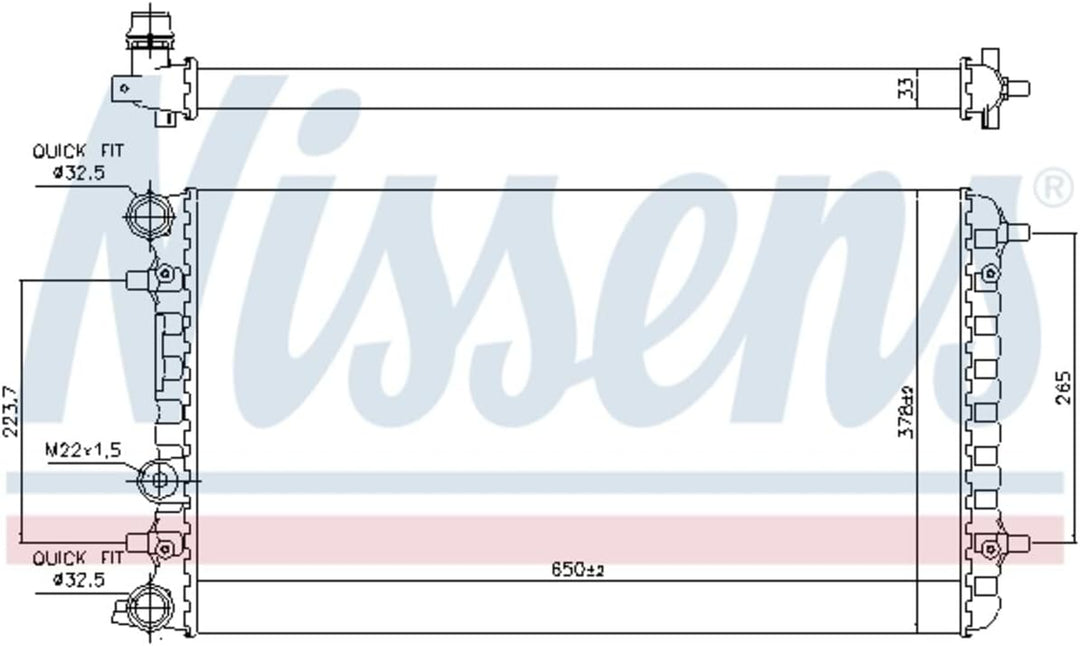 Nissens 65228 Kühler, Motorkühlung