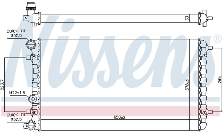 Nissens 65228 Kühler, Motorkühlung