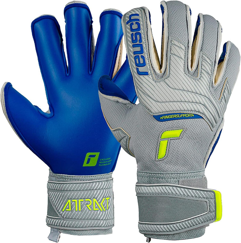 Reusch Attrakt Gold X Evolution Cut Finger Support Unisex Torwarthandschuhe mit Aussennaht Schnitt u
