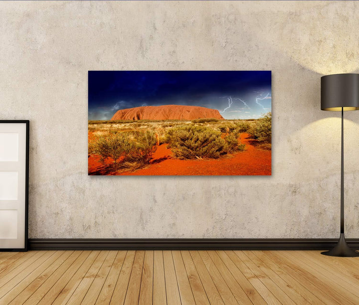 islandburner Bild auf Leinwand Ayers Rock Australien Wandbild Poster Kunstdruck Bilder Format: 100x5