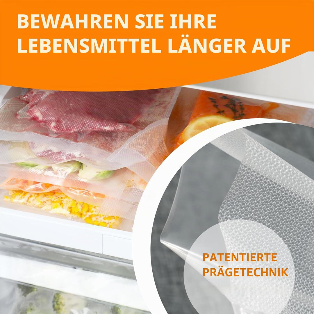 Wevac Profi- Vakumierfolienrolle 20x4500cm Vakuumierbeutel Rolle für Lebensmittel, BPA-frei, Vacuumi