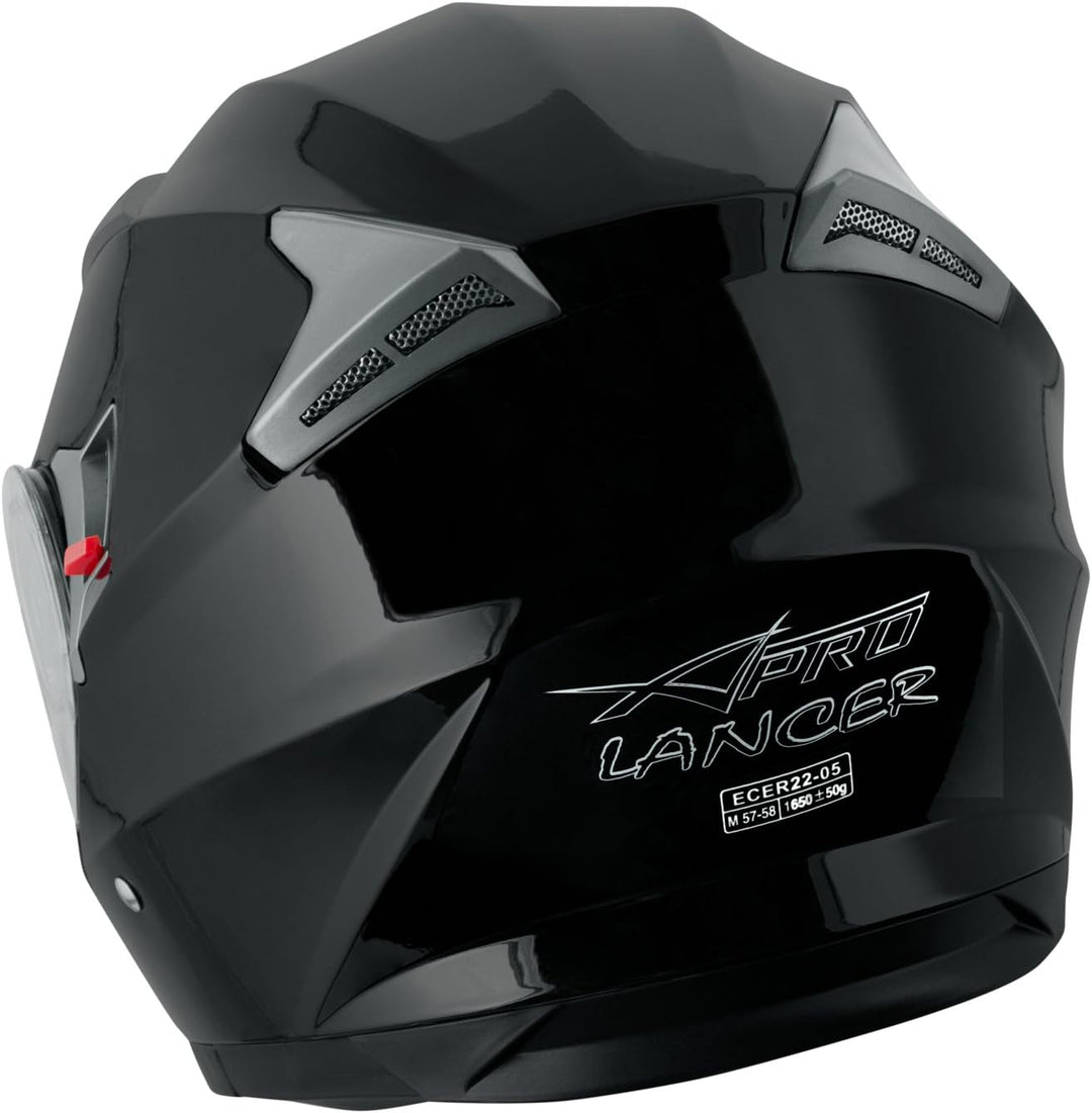 Helm Klapphelm Innensonnenblende Motorradhelm Modular Schwarz M