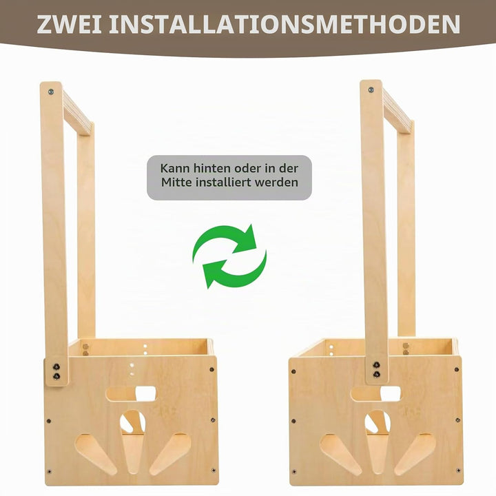 Babyparty Geschenk mit Griff, Baby Aufbewahrungskorb mit 5 Kinder Kleiderbügel, Holz Baby Geschenk K