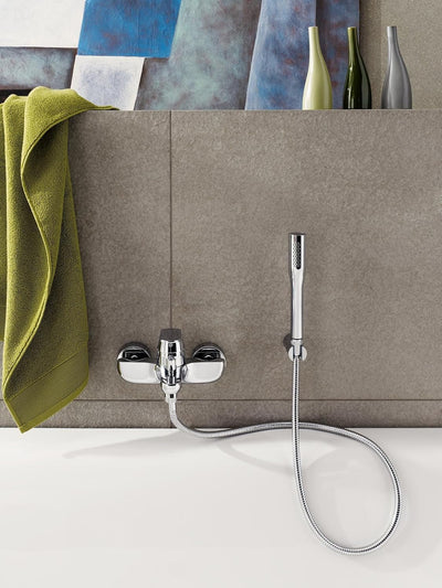 Grohe Eurosmart Cosmopolitan Badarmaturen Einhand-Wannenbatterie (DN 15, mit Brausegarnitur) chrom &