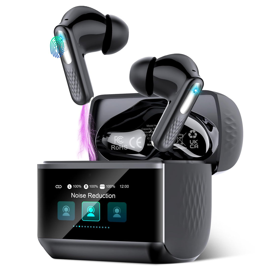 Bluetooth Kopfhörer mit Touchscreen, In Ear Kopfhörer Kabellos Bluetooth 5.4 mit ANC/ENC Mic mit Ger