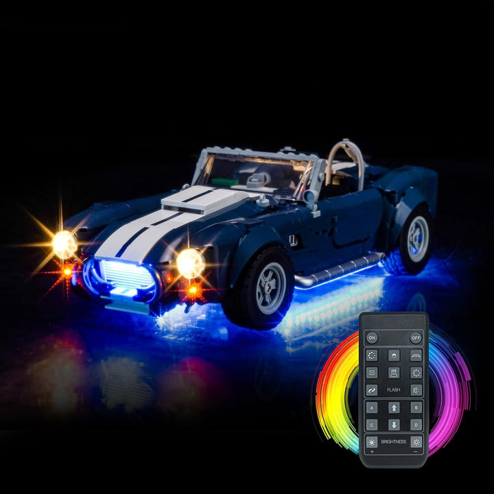 Fernbedienung Licht-Kit Kompatibel mit Lego Shelby Cobra 427 S/C 10357 (Kein Modell), Led Beleuchtun
