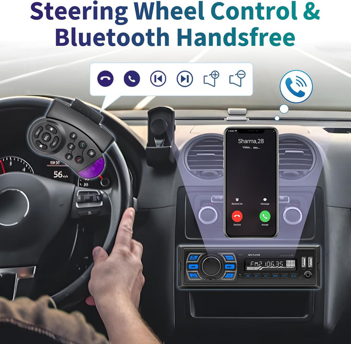 DAB/DAB+ 1Din Autoradio Bluetooth Freisprecheinrichtung, Hikity Auto MP3 Player Unterstützung für da