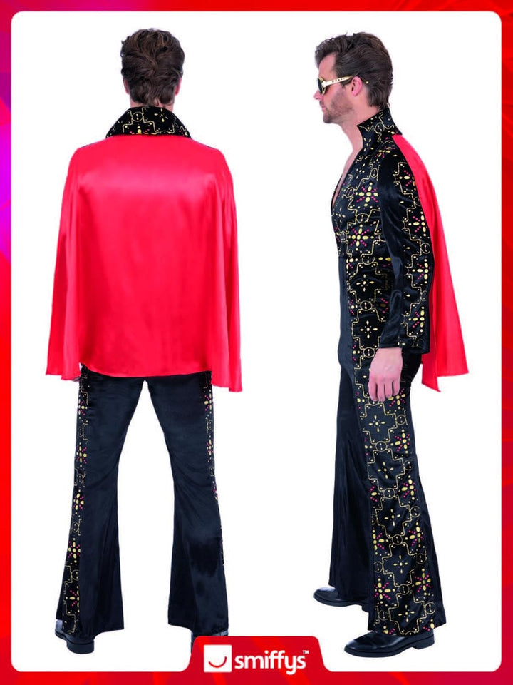Smiffys Elvis Black Rhinestone Costume
